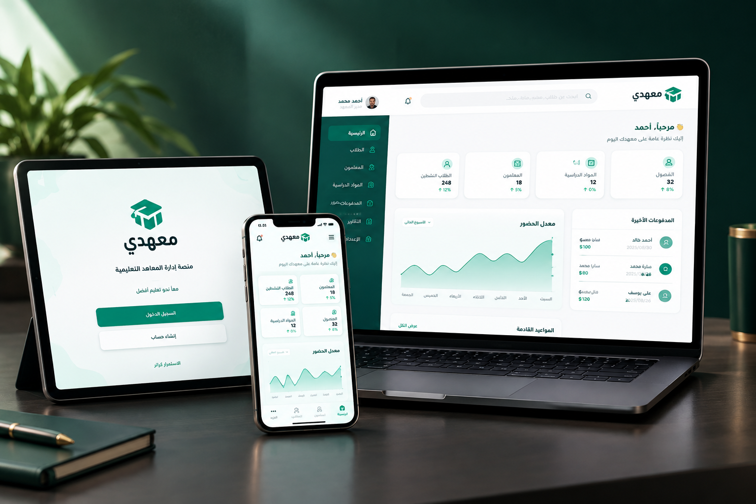 Ma3hadi — Institutes run their operations from one dashboard.